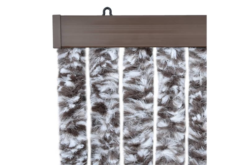 Insektgardin brun og beige 90x200 cm chenille - Brun - Hage - Dyrking & hagearbeid - Dyrking - Skadedyrbekjempelse - Myggbeskyttelse