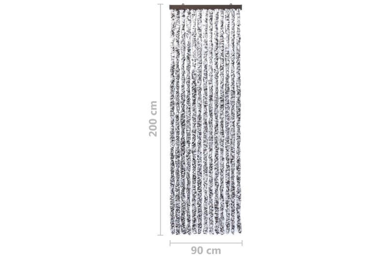 Insektgardin brun og beige 90x200 cm chenille - Brun - Hage - Dyrking & hagearbeid - Dyrking - Skadedyrbekjempelse - Myggbeskyttelse