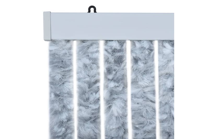Insektgardin hvit og grå 56x200 cm chenille - Hage - Dyrking & hagearbeid - Dyrking - Skadedyrbekjempelse - Myggbeskyttelse