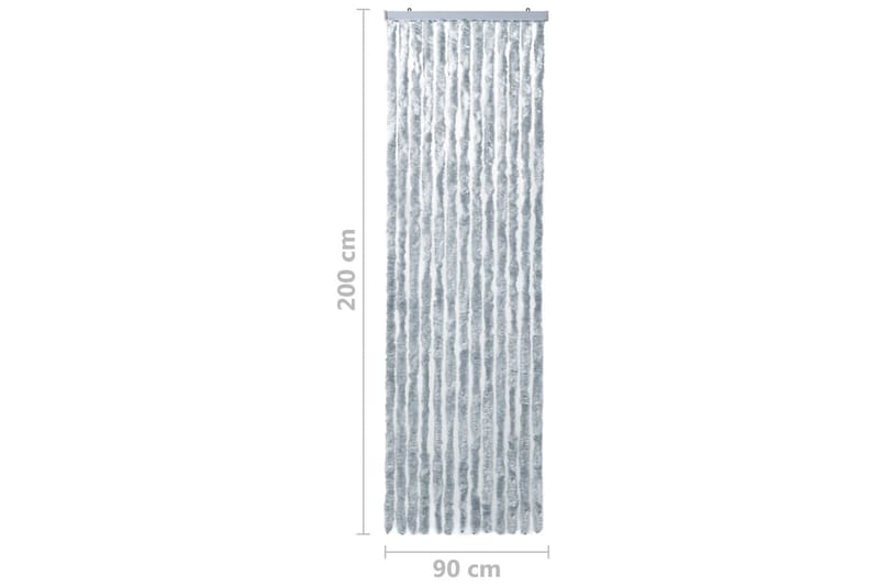 Insektgardin hvit og grå 90x200 cm chenille - Hvit - Hage - Dyrking & hagearbeid - Dyrking - Skadedyrbekjempelse - Myggbeskyttelse