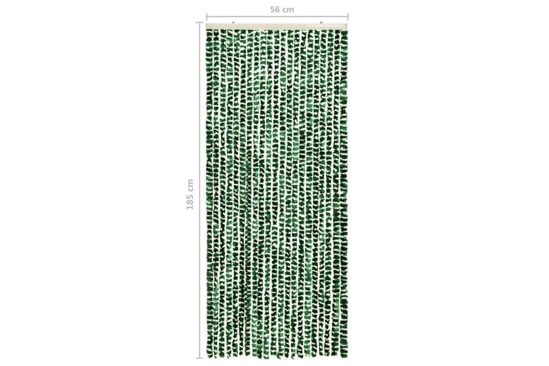 Insektsgardin grønn og hvit 56x185 cm chenille - grønn - Hage - Dyrking & hagearbeid - Dyrking - Skadedyrbekjempelse - Myggbeskyttelse