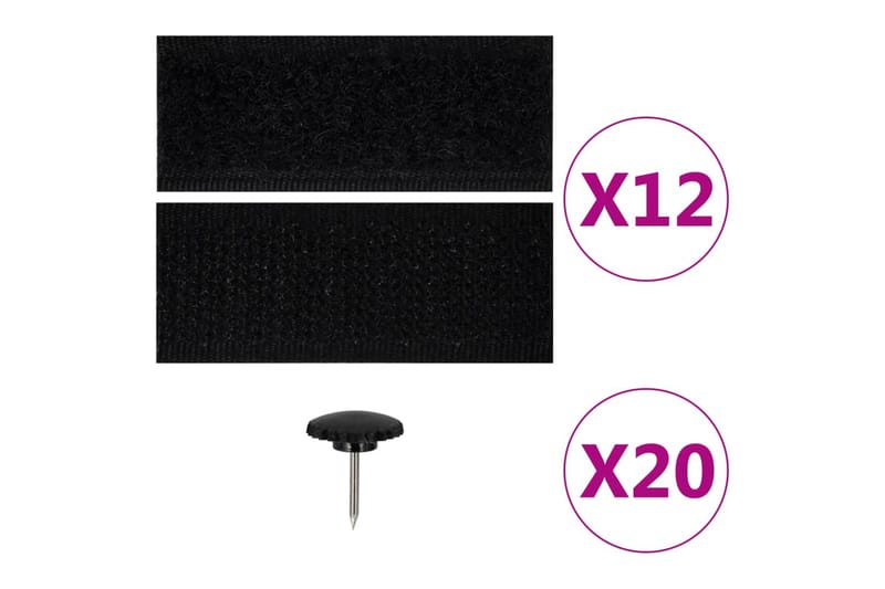 Insektsgardiner for dør 2 stk med magnetblokker 220x100 cm - Svart - Hage - Dyrking & hagearbeid - Dyrking - Skadedyrbekjempelse - Myggbeskyttelse