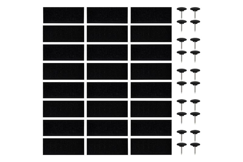 Insektsgardiner for dør 2 stk med magnetblokker 220x100 cm - Svart - Hage - Dyrking & hagearbeid - Dyrking - Skadedyrbekjempelse - Myggbeskyttelse