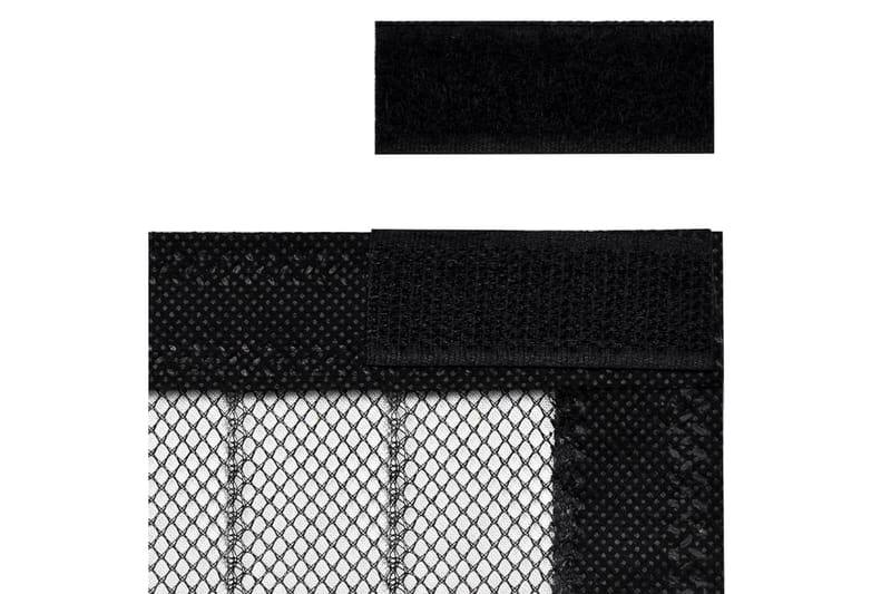 Insektsgardiner for dør 2 stk med magnetblokker 220x100 cm - Svart - Hage - Dyrking & hagearbeid - Dyrking - Skadedyrbekjempelse - Myggbeskyttelse