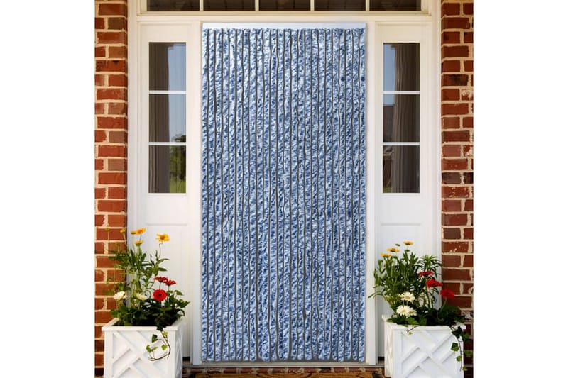 Insektgardin 90x220 cm blå, hvit og sølv - Hage - Dyrking & hagearbeid - Dyrking - Skadedyrbekjempelse - Myggbeskyttelse