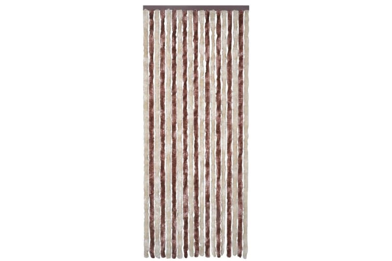 Insektgardin beige og lysebrun 90x220 cm chenille - Brun/Beige - Friluftsutstyr - Myggnett - Myggbeskyttelse