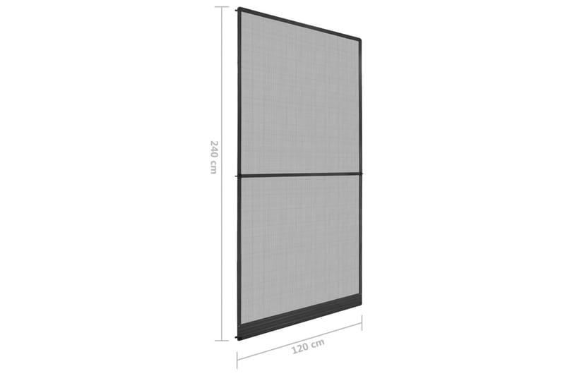 Insektskjerm med hengsler for dør antrasitt 120x240 cm - Antrasittgrå - Friluftsutstyr - Myggnett - Myggbeskyttelse