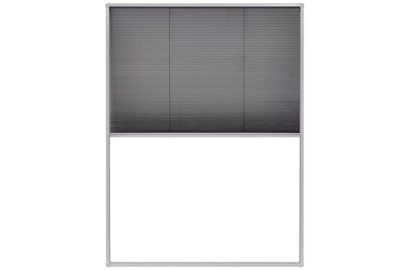 Plissert insektskjerm for vindu aluminium 60x80 cm - Hvit/Svart - Hage - Dyrking & hagearbeid - Dyrking - Skadedyrbekjempelse - Myggbeskyttelse