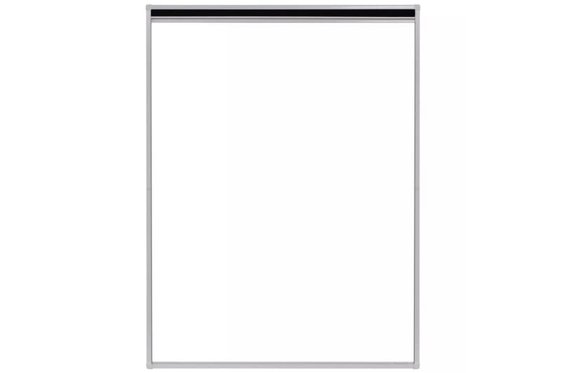 Plissert insektskjerm for vindu aluminium 60x80 cm - Hvit/Svart - Hage - Dyrking & hagearbeid - Dyrking - Skadedyrbekjempelse - Myggbeskyttelse