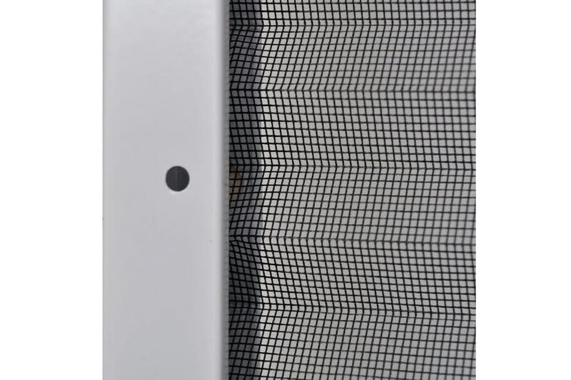Plissert insektskjerm for vindu aluminium 60x80 cm - Hvit/Svart - Friluftsutstyr - Myggnett - Myggbeskyttelse