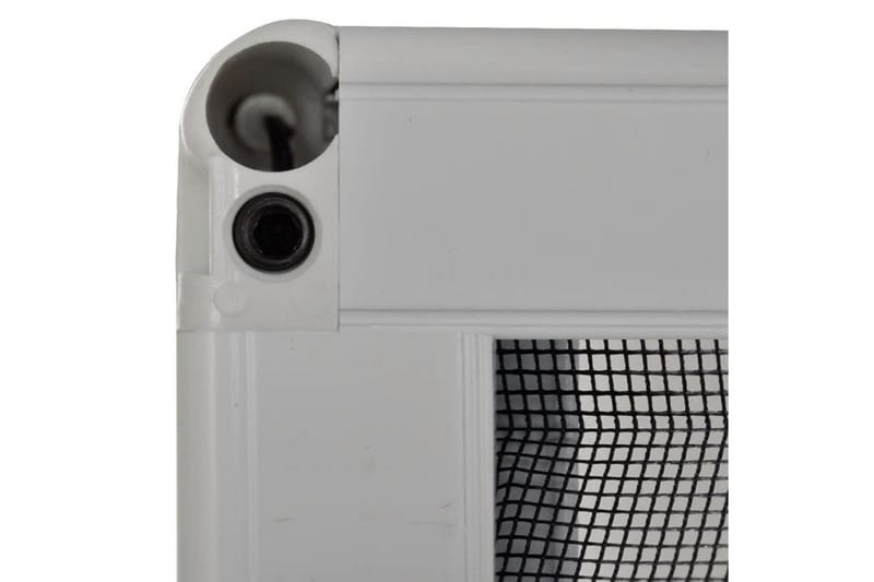 Plissert insektskjerm for vindu aluminium 60x80 cm - Hvit/Svart - Friluftsutstyr - Myggnett - Myggbeskyttelse