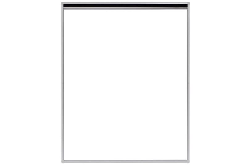 Plissert insektskjerm for vindu aluminium 80x100 cm - Hvit/Svart - Hage - Dyrking & hagearbeid - Dyrking - Skadedyrbekjempelse - Myggbeskyttelse