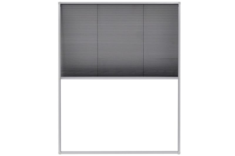 Plissert insektskjerm for vindu aluminium 80x100 cm - Hvit/Svart - Friluftsutstyr - Myggnett - Myggbeskyttelse