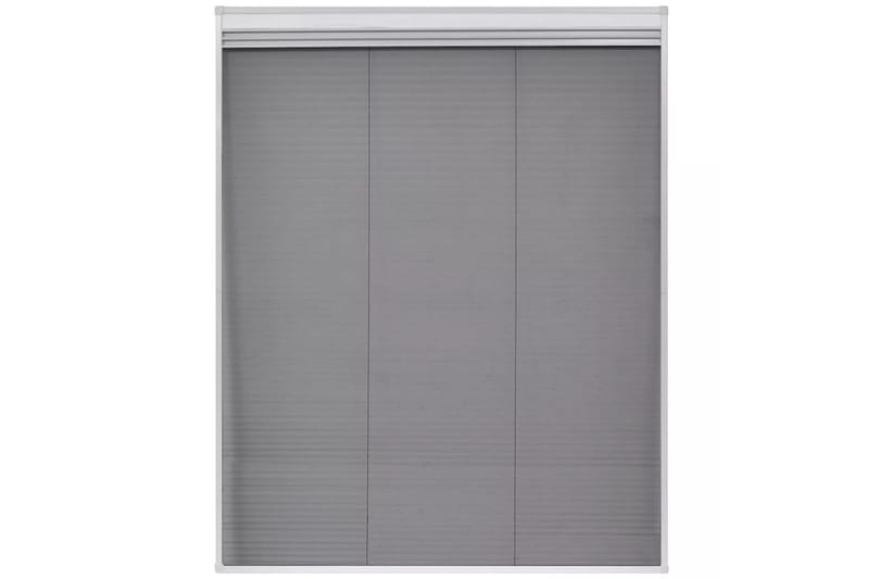 Plissert insektskjerm for vindu aluminium 80x100cm - Hvit/Svart - Friluftsutstyr - Myggnett - Myggbeskyttelse