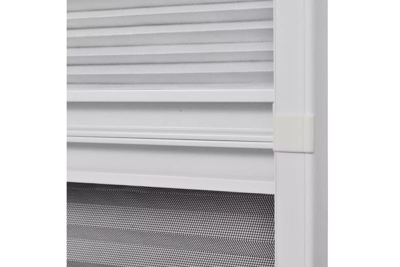 Plissert insektskjerm for vindu aluminium 80x120cm - Hvit/Svart - Hage - Dyrking & hagearbeid - Dyrking - Skadedyrbekjempelse - Myggbeskyttelse