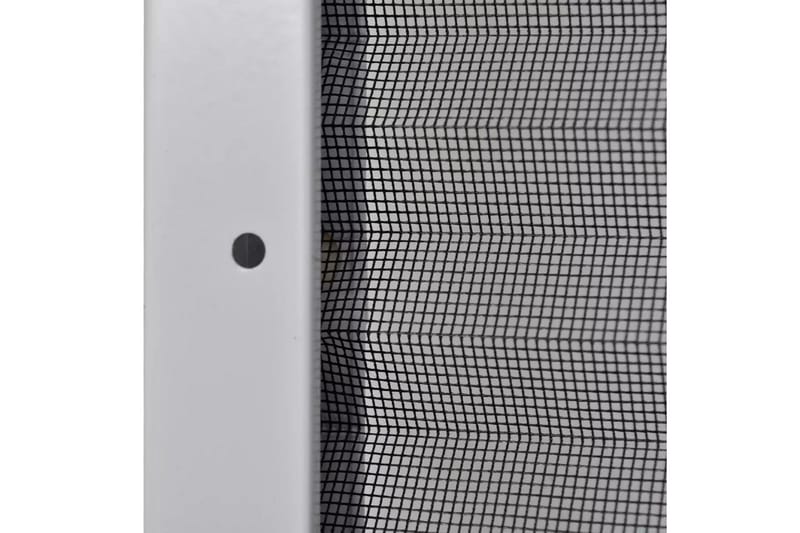 Plissert insektskjerm for vindu aluminium 80x120cm - Hvit/Svart - Hage - Dyrking & hagearbeid - Dyrking - Skadedyrbekjempelse - Myggbeskyttelse