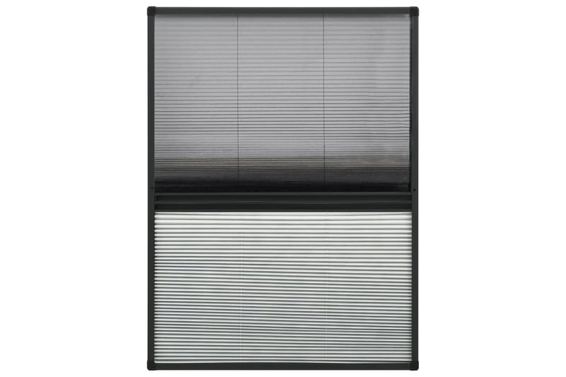 Plissert insektskjerm for vindu aluminium 80x120cm solskjerm - Antrasittgrå - Hage - Dyrking & hagearbeid - Dyrking - Skadedyrbekjempelse - Myggbeskyttelse