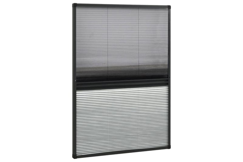 Plissert insektskjerm for vindu aluminium 80x120cm solskjerm - Antrasittgrå - Hage - Dyrking & hagearbeid - Dyrking - Skadedyrbekjempelse - Myggbeskyttelse