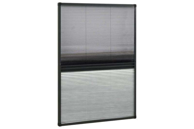 Plissert insektskjerm for vindu aluminium 80x120cm solskjerm - Antrasittgrå - Friluftsutstyr - Myggnett - Myggbeskyttelse