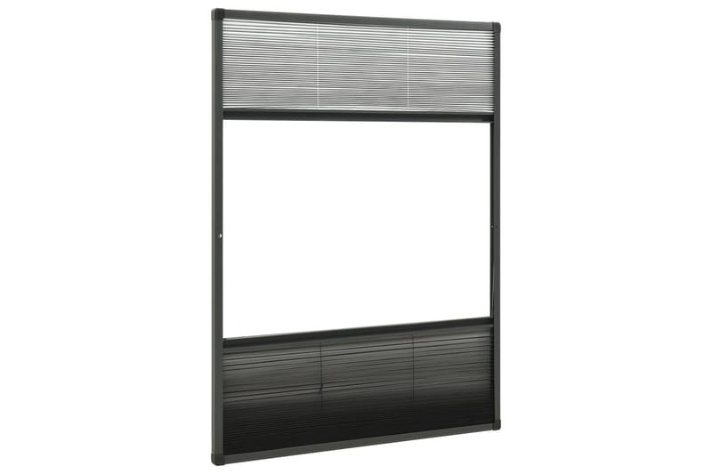 Plissert insektskjerm for vindu aluminium 80x120cm solskjerm - Antrasittgrå - Hage - Dyrking & hagearbeid - Dyrking - Skadedyrbekjempelse - Myggbeskyttelse