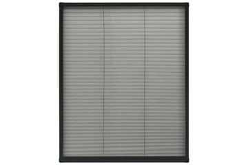 Plissert insektskjerm for vindu aluminium antrasitt 80x100cm - Antrasittgrå - Hage - Dyrking & hagearbeid - Dyrking - Skadedyrbekjempelse - Myggbeskyttelse