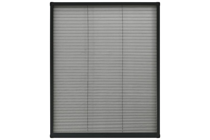 Plissert insektskjerm for vindu aluminium antrasitt 80x100cm - Antrasittgrå - Hage - Dyrking & hagearbeid - Dyrking - Skadedyrbekjempelse - Myggbeskyttelse