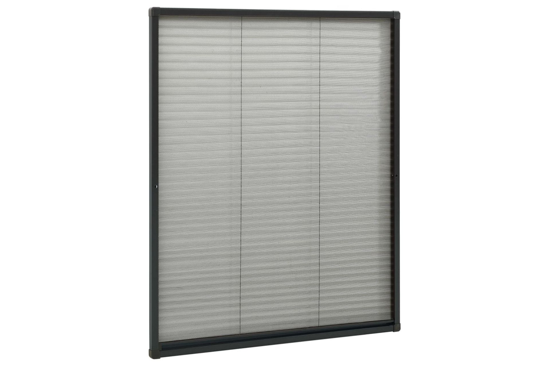 Plissert insektskjerm for vindu aluminium antrasitt 80x100cm - Antrasittgrå - Hage - Dyrking & hagearbeid - Dyrking - Skadedyrbekjempelse - Myggbeskyttelse