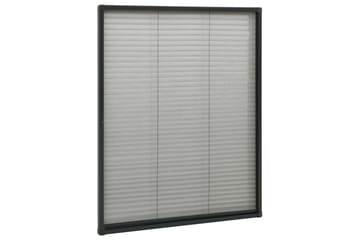 Plissert insektskjerm for vindu aluminium antrasitt 80x100cm - Antrasittgrå - Hage - Dyrking & hagearbeid - Dyrking - Skadedyrbekjempelse - Myggbeskyttelse
