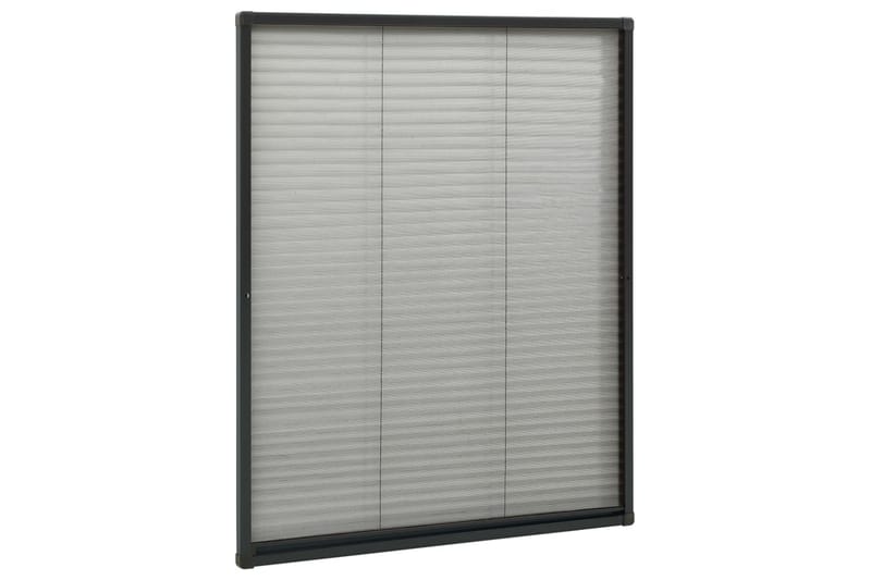 Plissert insektskjerm for vindu aluminium antrasitt 80x100cm - Antrasittgrå - Hage - Dyrking & hagearbeid - Dyrking - Skadedyrbekjempelse - Myggbeskyttelse
