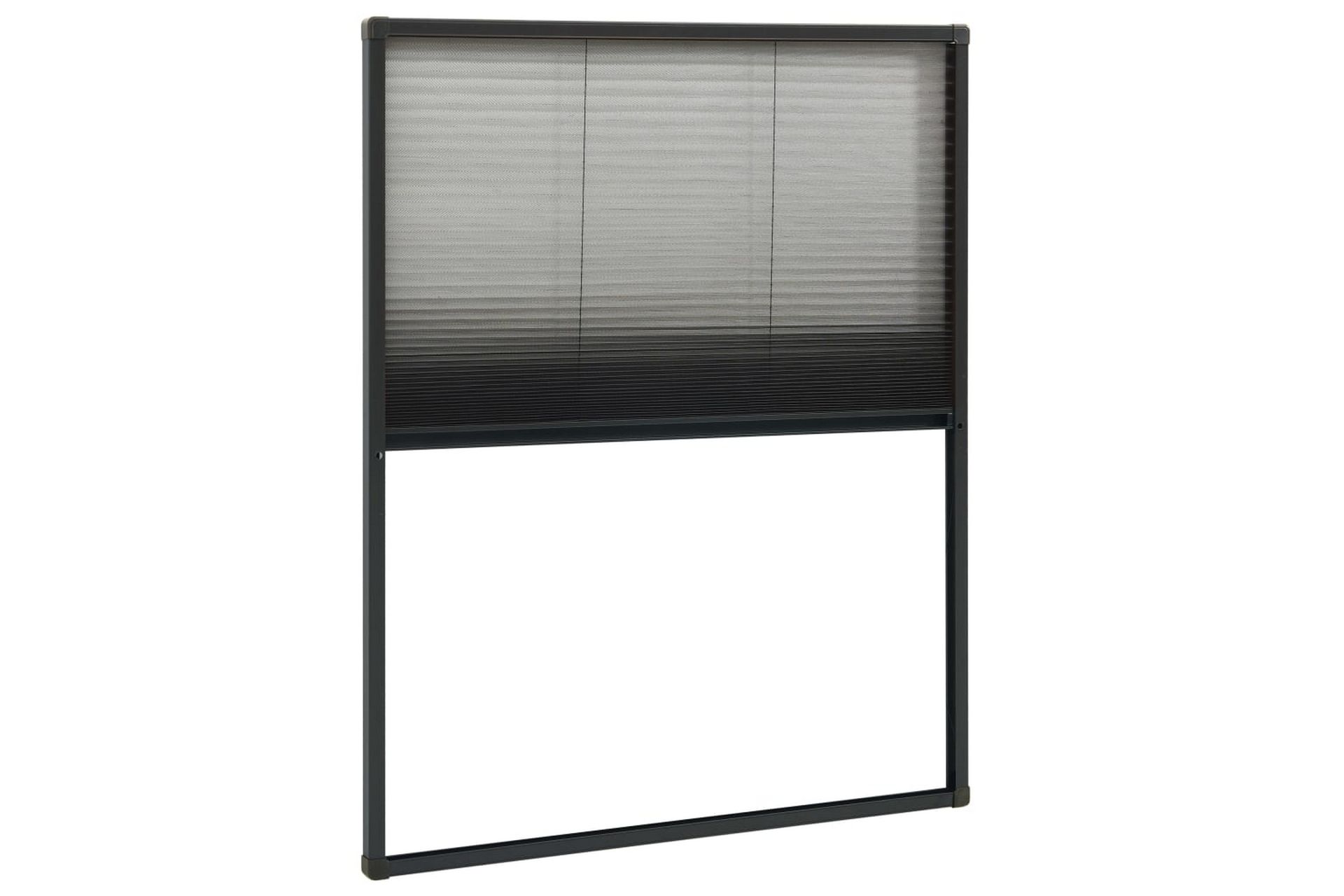 Plissert insektskjerm for vindu aluminium antrasitt 80x100cm - Antrasittgrå - Hage - Dyrking & hagearbeid - Dyrking - Skadedyrbekjempelse - Myggbeskyttelse