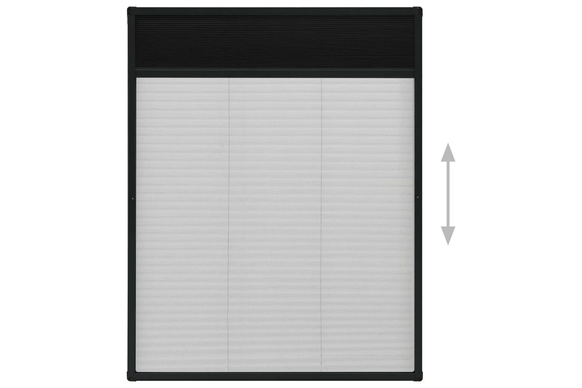 Plissert insektskjerm for vindu aluminium antrasitt 80x100cm - Antrasittgrå - Hage - Dyrking & hagearbeid - Dyrking - Skadedyrbekjempelse - Myggbeskyttelse