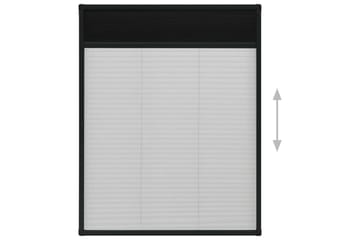 Plissert insektskjerm for vindu aluminium antrasitt 80x100cm - Antrasittgrå - Hage - Dyrking & hagearbeid - Dyrking - Skadedyrbekjempelse - Myggbeskyttelse