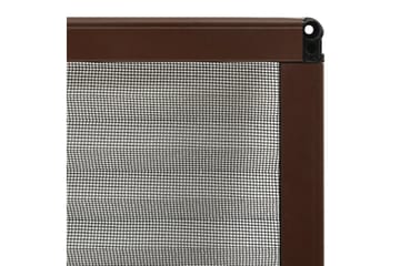 Plissert insektskjerm for vindu aluminium brun 80x120 cm - Brun - Hage - Dyrking & hagearbeid - Dyrking - Skadedyrbekjempelse - Myggbeskyttelse
