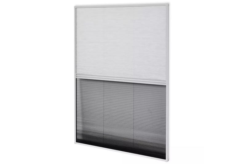 Plissert insektskjerm vindu aluminium 60x80cm med solskjerm - Hvit/Svart - Friluftsutstyr - Myggnett - Myggbeskyttelse