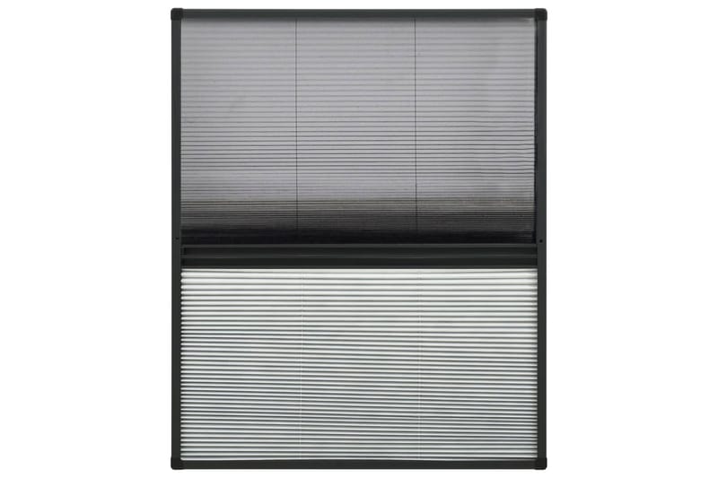 Plissert insektskjerm for vindu aluminium 80x100cm solskjerm - Antrasittgrå - Friluftsutstyr - Myggnett - Myggbeskyttelse