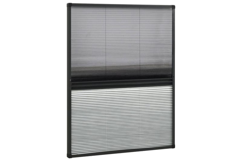 Plissert insektskjerm for vindu aluminium 80x100cm solskjerm - Antrasittgrå - Hage - Dyrking & hagearbeid - Dyrking - Skadedyrbekjempelse - Myggbeskyttelse