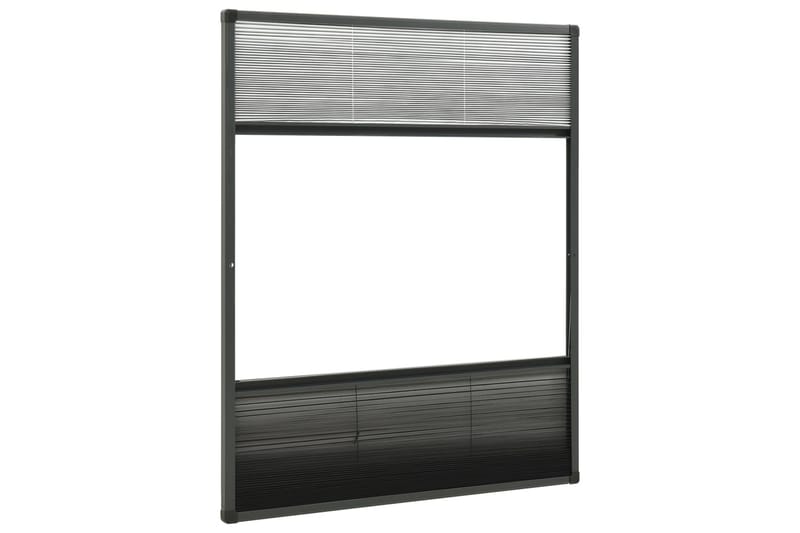Plissert insektskjerm for vindu aluminium 80x100cm solskjerm - Antrasittgrå - Hage - Dyrking & hagearbeid - Dyrking - Skadedyrbekjempelse - Myggbeskyttelse