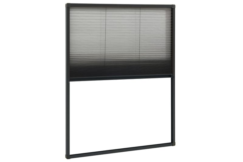 Plissert insektskjerm for vindu aluminium antrasitt 80x100cm - Antrasittgrå - Friluftsutstyr - Myggnett - Myggbeskyttelse