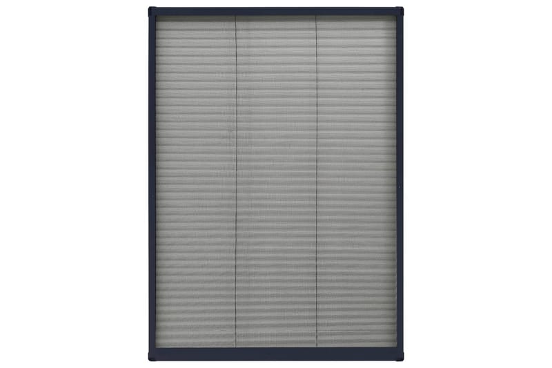 Plissert insektskjerm for vindu aluminium antrasitt 80x120cm - Antrasittgrå - Hage - Dyrking & hagearbeid - Dyrking - Skadedyrbekjempelse - Myggbeskyttelse