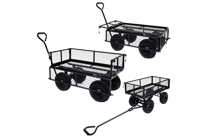 Håndtralle hage svart 250 kg - Hage - Dyrking & hagearbeid - Hageredskap & hageverktøy - Sekketralle & henger - Transportvogn & hagevogn