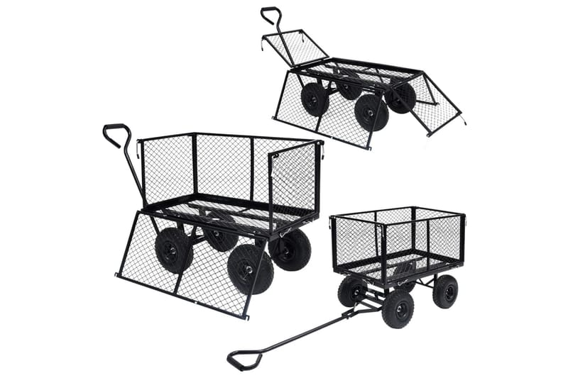 Håndtralle hage svart 350 kg - Hage - Dyrking & hagearbeid - Hageredskap & hageverktøy - Sekketralle & henger - Transportvogn & hagevogn