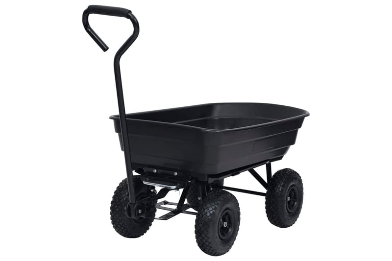 Hagetralle 300 kg 75L svart - Hage - Dyrking & hagearbeid - Hageredskap & hageverktøy - Sekketralle & henger - Transportvogn & hagevogn
