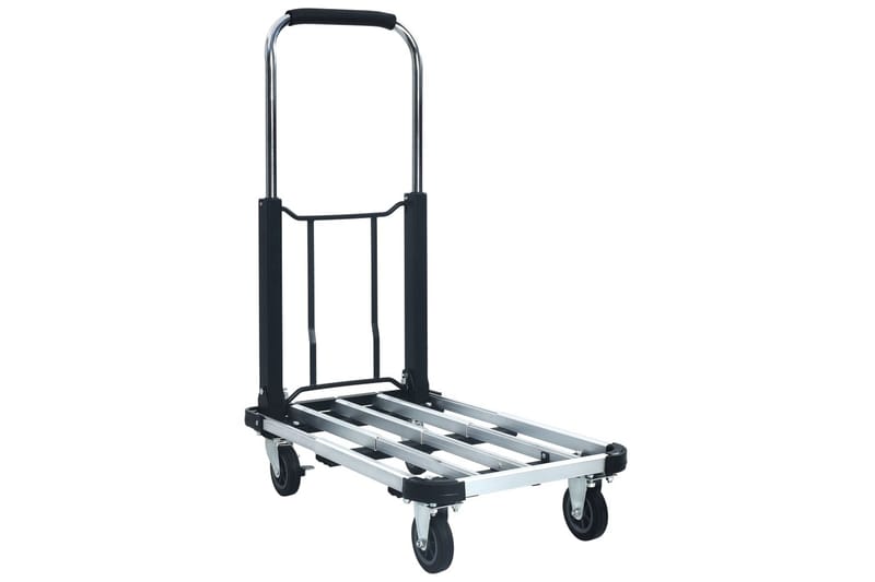 Sammenleggbar transportvogn 150 kg aluminium sølv - Hage - Dyrking & hagearbeid - Hageredskap & hageverktøy - Sekketralle & henger - Transportvogn & hagevogn
