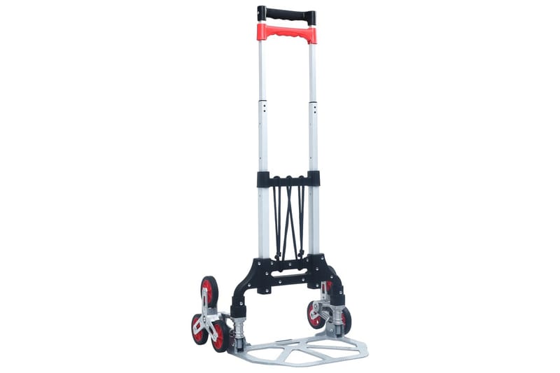 Sammenleggbar trappetralle 70 kg aluminium sølv - Hage - Dyrking & hagearbeid - Hageredskap & hageverktøy - Sekketralle & henger - Transportvogn & hagevogn