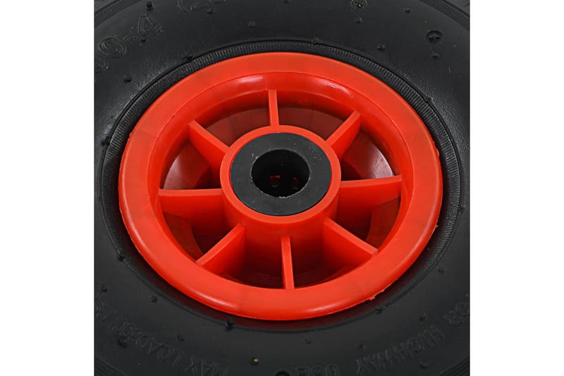 Sekketralle hjul 2 stk gummi 3,00-4 (260x85) - Trillebår