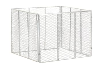 Kompostkasse hage 100x100x77 cm galvanisert jern - Silver - Hage - Dyrking & hagearbeid - Kompost - Varmkompost & kompostbeholder