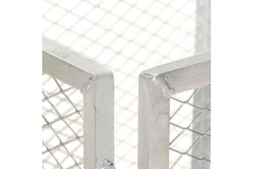 Kompostkasse til hage 85x85x70 cm galvanisert jern - Silver - Hage - Dyrking & hagearbeid - Kompost - Varmkompost & kompostbeholder