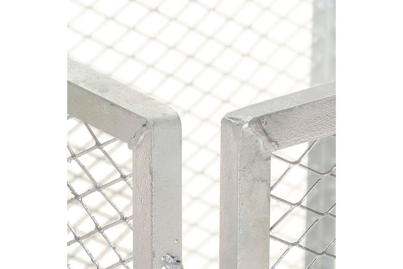 Kompostkasse til hage 85x85x70 cm galvanisert jern - Silver - Hage - Dyrking & hagearbeid - Kompost - Varmkompost & kompostbeholder
