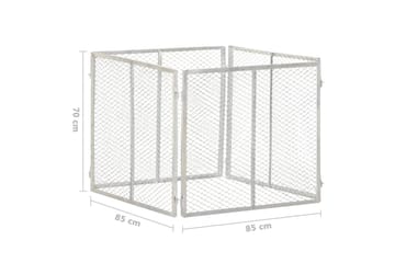 Kompostkasse til hage 85x85x70 cm galvanisert jern - Silver - Hage - Dyrking & hagearbeid - Kompost - Varmkompost & kompostbeholder