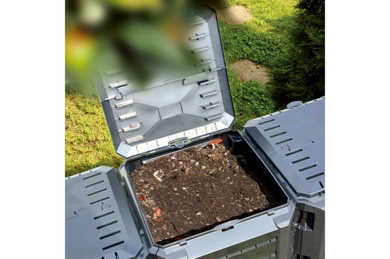 Kompostkasse til hage svart 1600 L - Svart - Varmkompost & kompostbeholder